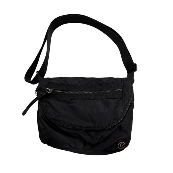 lululemon athletica Handbags - Lululemon all night festival nylon black flap cross body purse